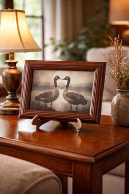 Vintage Wood Framed Goose Print 7x5